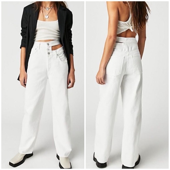 AGOLDE Broken Waistband Jeans in Milkshake - Picture 2 of 16